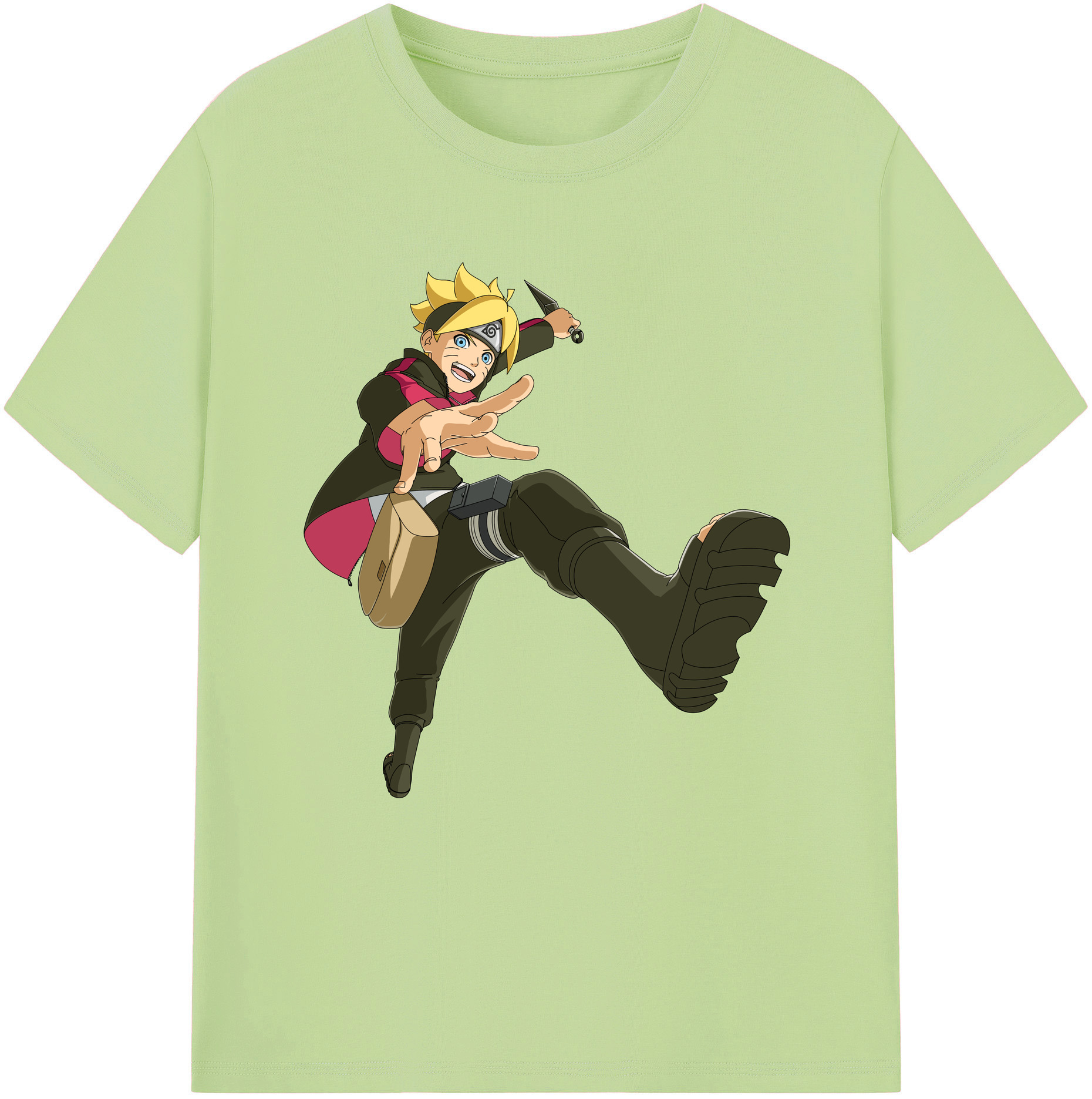 （画像用） NARUTO -ナルト- うずまき ボルト Uzumaki Boruto 綿100％半袖Tシャツ（フロントプリント）